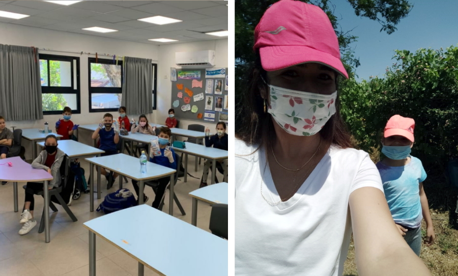 חוזרים ללמוד בבית הספר המונטיסורי (מימין), ובבית ספר גולדה (שמאל)