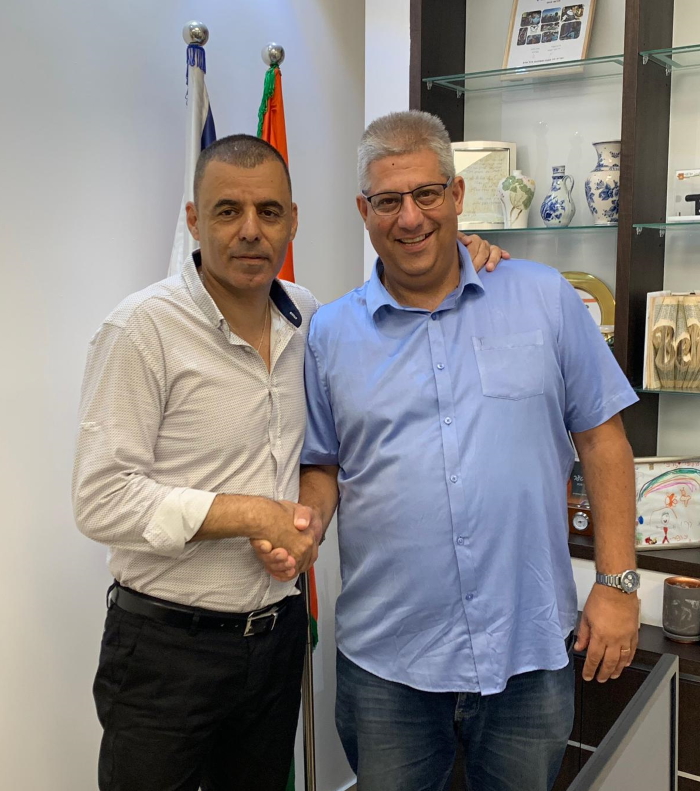 ראש העיר רפי סער והמשנה לראש העיר אורן כהן