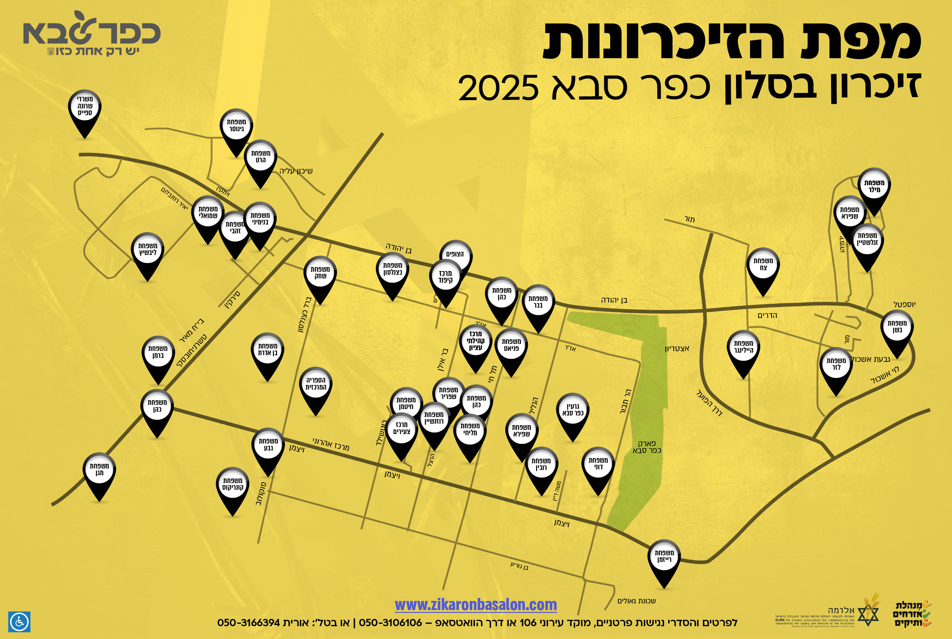 מפת הזיכרונות כפר סבא