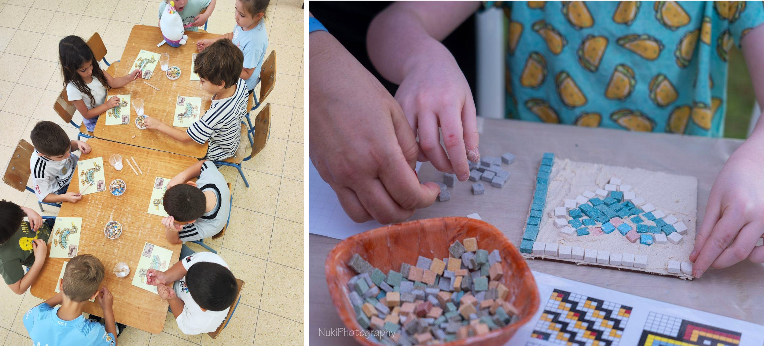 תלמידים בפעילויות יצירה בצהרונים בעיר כפר סבא