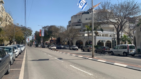 רחוב ויצמן במרכז העיר כפר סבא