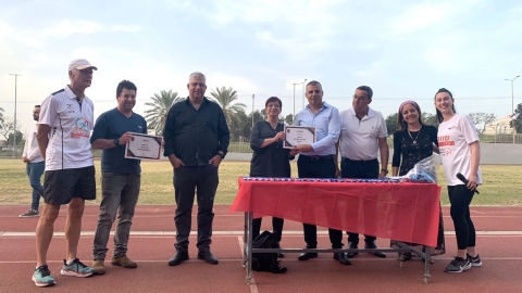 טקס הענק המדליות בתחרות  ספיישל אולימפיקס שנערכה בכפר סבא