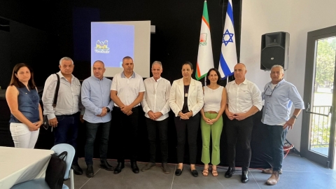 ראשי הרשויות שהשתתפו בדיון החירום המיוחד בנושא אזור קו התפר