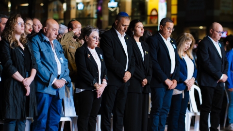 טקס יום הזיכרון בשנה שעברה בכפר סבא