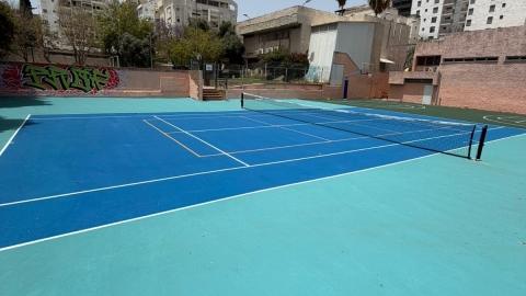 מגרש הספורט ברחוב נחשון אחרי החידוש